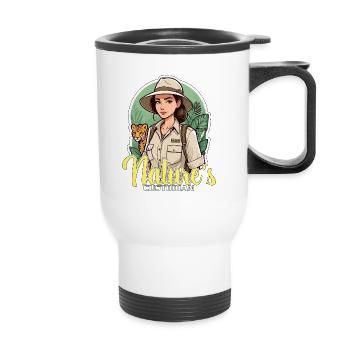 Zoologist Nature's Custodian Zoology Animal Lover - Thermal mug with handle - white - Front