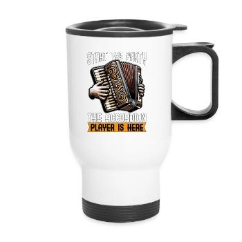 Accordion Start The Party The Accordion Music - Thermobecher mit Tragegriff - Weiß - Vorne