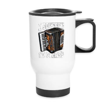 Accordion I Squeeze To Please Musical Instrument - Thermal mug with handle - white - Front