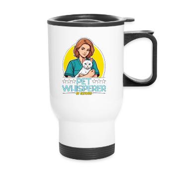 Veterinary Technician Pet Whisperer Animal Lover - Thermal mug with handle - white - Front