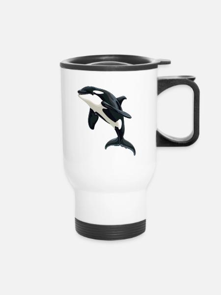 Orcas Orca - Thermobecher mit Tragegriff - Weiß