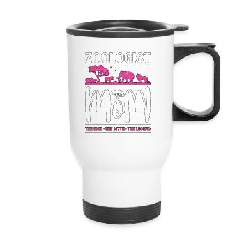 Zoologiste Maman L’idole Le mythe L’ornithologue - Tasse isotherme avec poignée - blanc - Devant