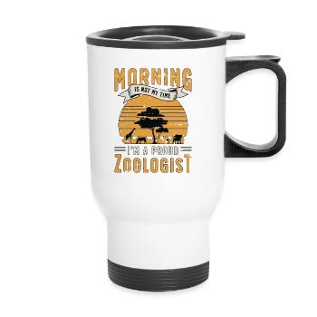 Zoologist Morning n’est pas mon temps Scientifique animalier - Tasse isotherme avec poignée - blanc - Devant