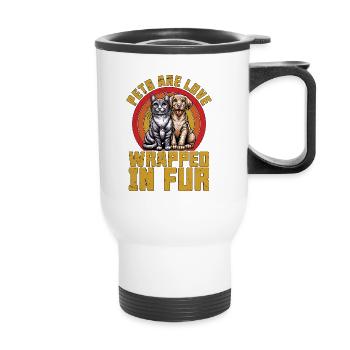 Animal Shelter Pets Are Love Wrapped In Dog Lover - Thermal mug with handle - white - Front
