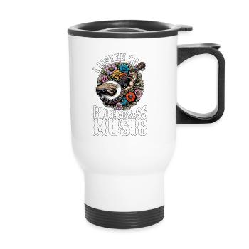 Bluegrass Music I Listen To Bluegrass Musician - Thermobecher mit Tragegriff - Weiß - Vorne