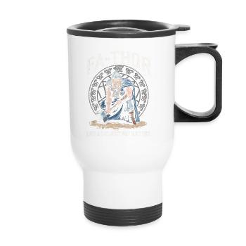 FA-THOR Like a Dad Just Way Mightier Viking - Thermal mug with handle - white - Front