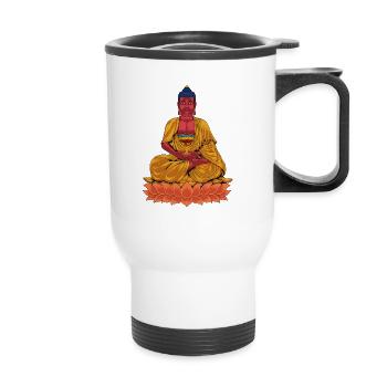 Buddhismus Gott Bodhisattva Amitabha - Thermobecher mit Tragegriff - Weiß - Vorne