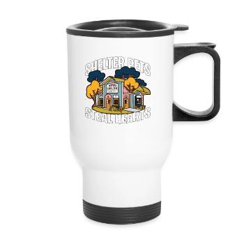 Animal Shelter Pets Steal Hearts Veterinarian - Thermal mug with handle - white - Front