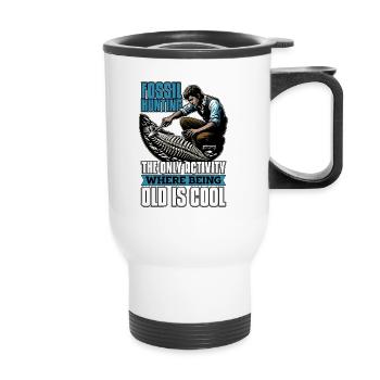 Fossil Hunting The Only Activity Paleontologist - Thermal mug with handle - white - Front