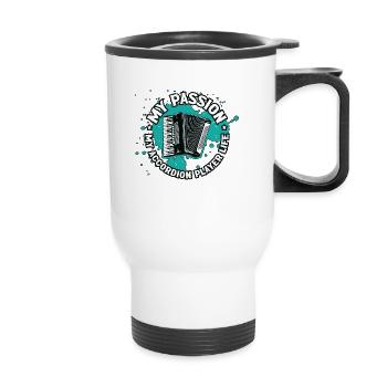 Accordion Player My Passion My Accordion Musician - Thermobecher mit Tragegriff - Weiß - Vorne