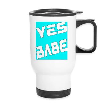 Yes Babe - Thermobecher mit Tragegriff - Weiß - Vorne