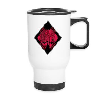 Atomic Utopia - Geometric Fire Rhombus - Thermal mug with handle - white - Front