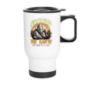 Geologist Rocking The Earth Loves Rock Collecting - Thermal mug with handle - white - Front