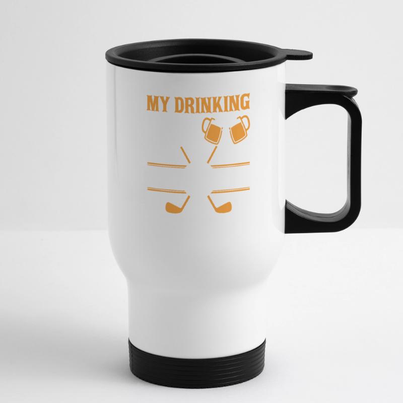 My Drinking Team Has a Golfing Problem Thermal mug with handle