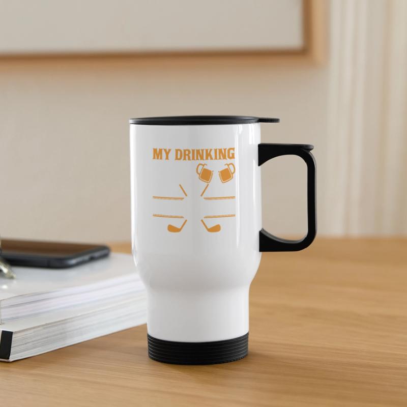 My Drinking Team Has a Golfing Problem Thermal mug with handle