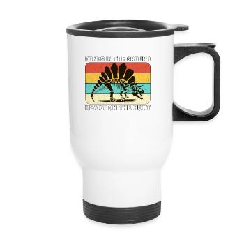Fossile Hunter, Os Dans Le Sol, Paléontologue - Tasse isotherme avec poignée - blanc - Devant