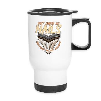 Chasseur de fossiles Dirt Under My Nails Collectionneur de fossiles - Tasse isotherme avec poignée - blanc - Devant