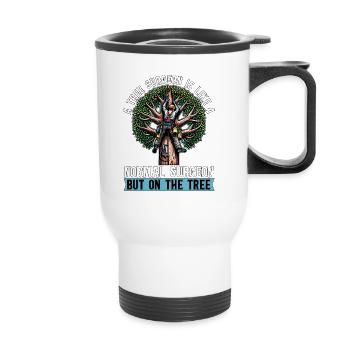A Tree Surgeon Is Like Horticulture Tree Surgeon - Thermobecher mit Tragegriff - Weiß - Vorne
