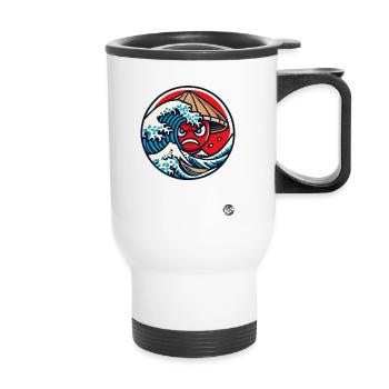 Kanagawa Madness Japan - Thermal mug with handle - white - Front