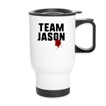 L’équipe Jason - Tasse isotherme avec poignée - blanc - Devant
