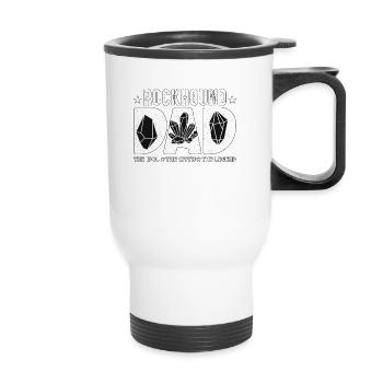 Rockhound Dad L’idole Le mythe Collectionneur de fossiles - Tasse isotherme avec poignée - blanc - Devant