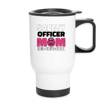 Agent de sécurité Maman L’idole La patrouille Contrôle - Tasse isotherme avec poignée - blanc - Devant