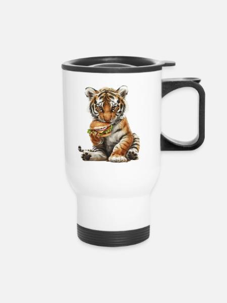 Tiger - Thermobecher mit Tragegriff - Weiß