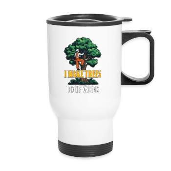 Arborist I Make Trees Look Good Tree Specialist - Thermobecher mit Tragegriff - Weiß - Vorne