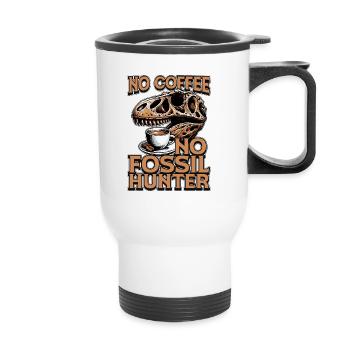 Fossil Hunter No Coffee Archaeology Coffee Lover - Thermal mug with handle - white - Front