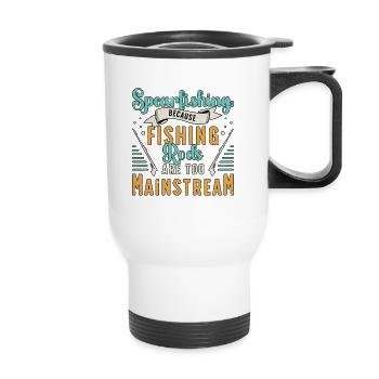 Spearfishing Because Fishing Rods Fishing Lover - Thermobecher mit Tragegriff - Weiß - Vorne