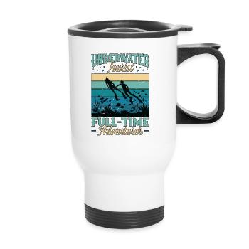 Snorkeling Underwater Tourist Full-Time Swimmer - Thermobecher mit Tragegriff - Weiß - Vorne
