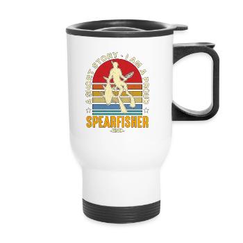 Chasse sous-marine Une nouvelle Je suis un pêcheur fier - Tasse isotherme avec poignée - blanc - Devant