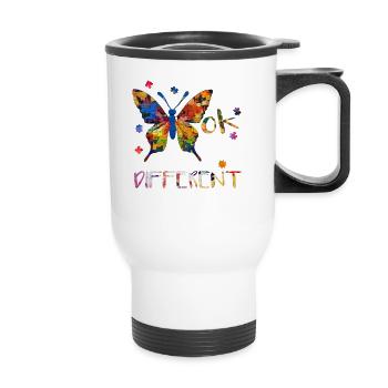 It's ok to be different – autism - Thermal mug with handle - white - Front