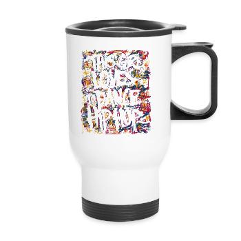Cette fille aime danser le hip-hop - Tasse isotherme avec poignée - blanc - Devant