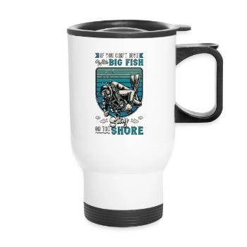 Scuba Diving If You Can't Dive With The Swimming - Thermobecher mit Tragegriff - Weiß - Vorne