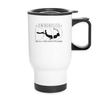 Snorkeler Dad The Idol The Myth The Legend Swimmer - Thermal mug with handle - white - Front