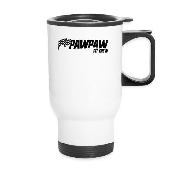 Pit Crew Pawpaw Race Birthday Family Racing Paw - Thermal mug with handle - white - Front