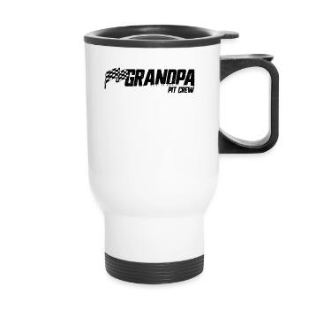 Pit Crew Grandpa Racing Birthday Family Racing Grandpa - Thermal mug with handle - white - Front