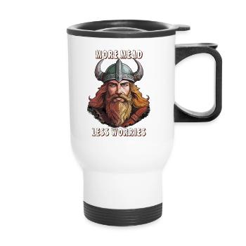 VIKINGS PLUS D’HYDROMEL, MOINS DE SOUCIS - Tasse isotherme avec poignée - blanc - Devant