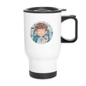 Become a Doctor Funny Doctors Medicine Saying - Thermal mug with handle - white - Front