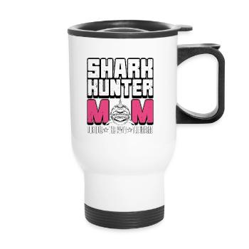 Maman chasseuse de requins L’idole aime la chasse aux fossiles - Tasse isotherme avec poignée - blanc - Devant