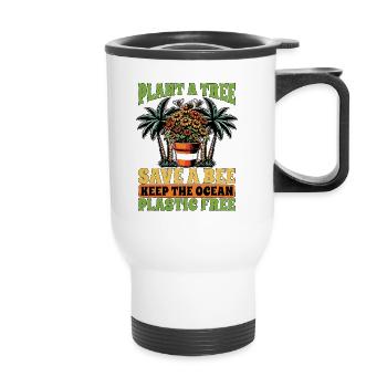 Environmental Scientist Plant A Tree Biologist - Thermal mug with handle - white - Front
