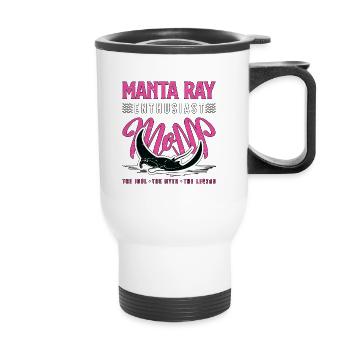 Passionnée de raies manta Maman L’idole Biologie marine - Tasse isotherme avec poignée - blanc - Devant