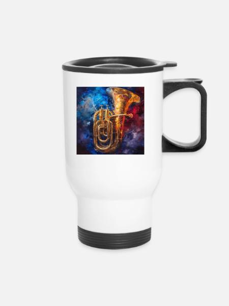 Tuba - Thermobecher mit Tragegriff - Weiß