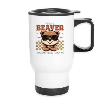 ÉQUIPE BEAVER - IL NE FAUT JAMAIS DIRE JAMAIS - Tasse isotherme avec poignée - blanc - Devant