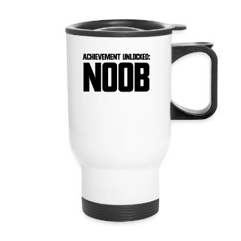 Erfolg freigeschaltet Noob Videospiele Gamer Noob - Thermobecher mit Tragegriff - Weiß - Vorne