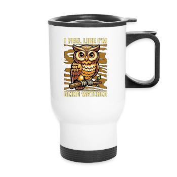 Bird Photography I Feel Like I'm Being Birdwatcher - Thermal mug with handle - white - Front