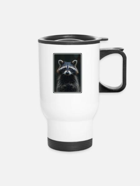 Waschbären Waschbär - Thermobecher mit Tragegriff - Weiß