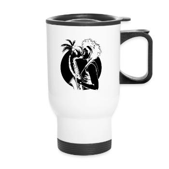 Saxophoniste - Tasse isotherme avec poignée - blanc - Devant