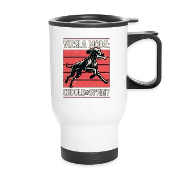Vizsla Mode Cuddle And Sprint Dog Lover Pet Owner - Thermal mug with handle - white - Front